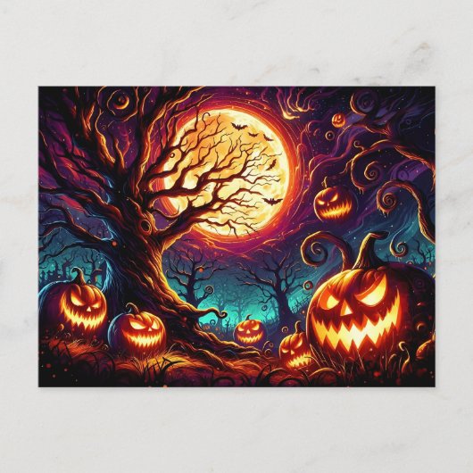 Halloween Art Scene Postcard Postkarte (Vorderseite)