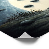 Halloween Art Skull House Poster (Ecke)