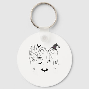 Halloween Asl Hand Gebing Language Deaf Pride Boo Schlüsselanhänger