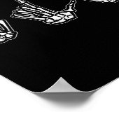Halloween ASL Skeleton Hand Sign Language Costume Poster (Ecke)