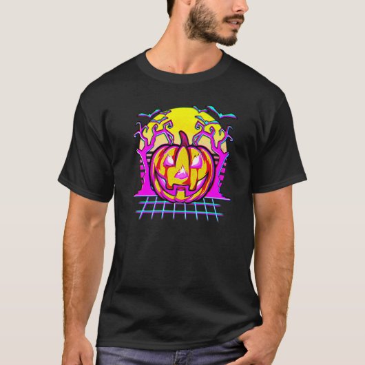 Halloween Ästhetische Vaporwave Synthwave Retro 19 T-Shirt (Vorderseite)