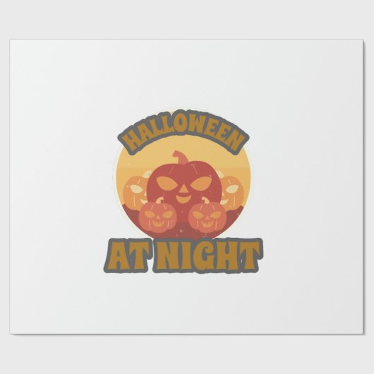 Halloween At Night Geschenkpapier (Flach)