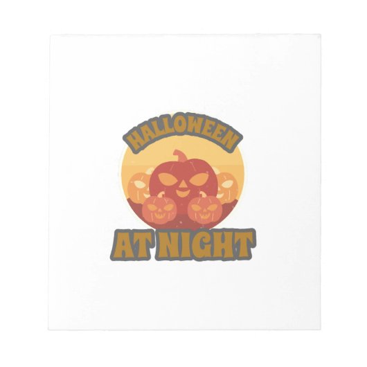 Halloween At Night Notizblock (Vorderseite)