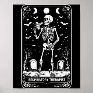 Halloween-Atemtherapeut-Tarotkarte Pulmologe Poster