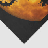 Halloween auf Broom Cat Moon Bats Seidenpapier (Detail)