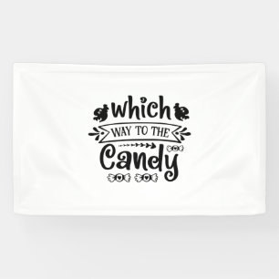 Halloween auf dem Weg zum Geburtstag der Süßigkeit Banner