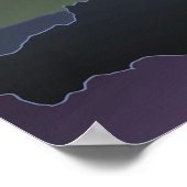 Halloween auf einem Broom mit Vollmond-Poster Poster (Ecke)