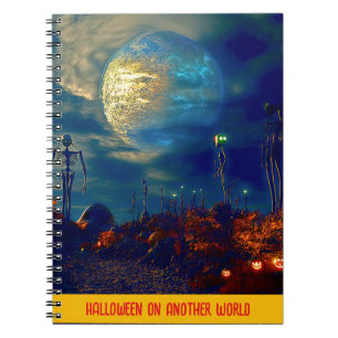 Halloween auf einer anderen Welt Notizblock