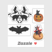 Halloween-Aufkleber aus Edelstahl-Vinyl Aufkleber (Blatt)
