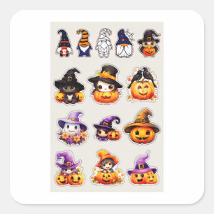 Halloween-Aufkleber Quadratischer Aufkleber