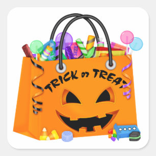 Halloween-Aufkleber - SRF Quadratischer Aufkleber