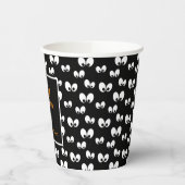 Halloween Augen grün Keks keine Tricks Pappbecher (Links)