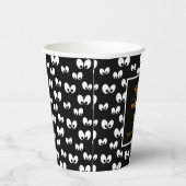 Halloween Augen grün Keks keine Tricks Pappbecher (Rechts)