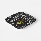 Halloween Augen grün Keks keine Tricks Pappteller (Gewinkelt)