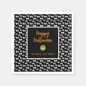 Halloween Augen grün Keks keine Tricks Serviette (Vorderseite)