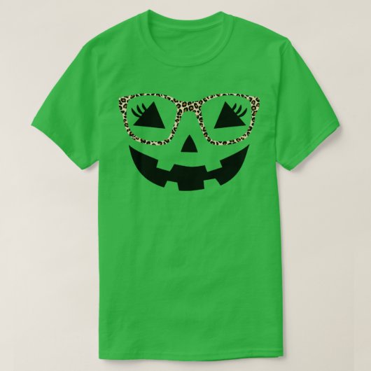 Halloween-Augenlider Leopardenbrille h T-Shirt (Design vorne)