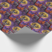 Halloween Australian Cattle Dog Pumpkins Beängstig Geschenkpapier (Ecke)