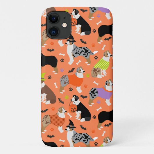 Halloween Australian Shepherd Case-Mate iPhone Hülle (Rückseite)