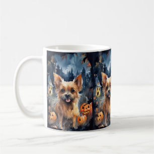 Halloween Australian Terrier mit Kürbissen Gruseli Kaffeetasse