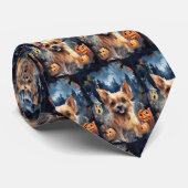 Halloween Australian Terrier with Pumpkins Beängst Krawatte (Gerollt)