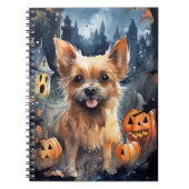 Halloween Australian Terrier with Pumpkins Beängst Notizblock (Vorderseite)