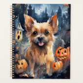 Halloween Australian Terrier with Pumpkins Beängst Planer (Vorderseite)