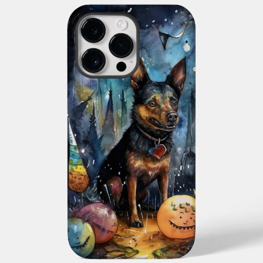 Halloween Australische Kelpie mit Pumpkins Beängst Case-Mate iPhone Hülle (Rückseite)