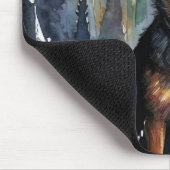 Halloween Australische Kelpie mit Pumpkins Beängst Mousepad (Ecke)