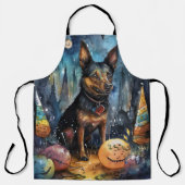 Halloween Australische Kelpie mit Pumpkins Beängst Schürze (Vorderseite)