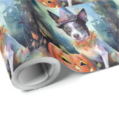 Halloween Australische Rinder mit Pumpkins Beängst Geschenkpapier (Rolleneckpunkt)