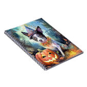 Halloween Australische Rinder mit Pumpkins Beängst Notizblock (Rechte Seite)