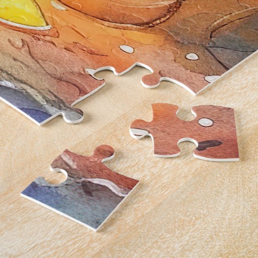 Halloween Australische Rinder mit Pumpkins Beängst Puzzle (Seite)