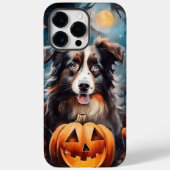 Halloween Australischer Schäferhund mit Pumpkins B Case-Mate iPhone Hülle (Rückseite)