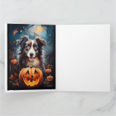 Halloween Australischer Schäferhund mit Pumpkins B Karte (Innenseite)