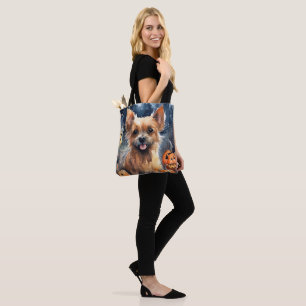 Halloween Australischer Terrier mit Kürbissen Grus Tasche