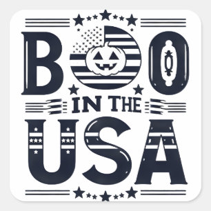 Halloween Authenticity in Amerika Quadratischer Aufkleber