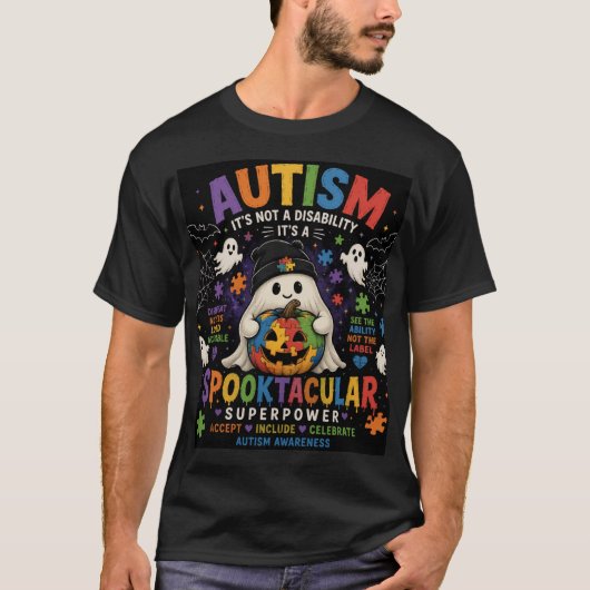 Halloween Autismus T-Shirt (Vorderseite)