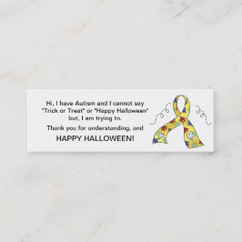 Halloween Autismus Trick oder Treat Cards Band 4 Mini Visitenkarte