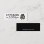 Halloween Autismus Trick oder Treat Cards Owl Mini Visitenkarte (Vorne/Hinten)