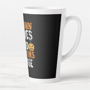 Halloween Autumn Leaves And Pumpkins Birthday Milchtasse