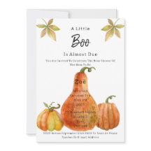 Halloween Autumn Pumpkin Babyshower Invitation