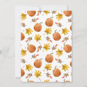 Halloween Autumn Pumpkin Babyshower Invitation Einladung (Rückseite)