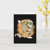 Halloween Avocado Mummy Karte (Gelbe Blume)
