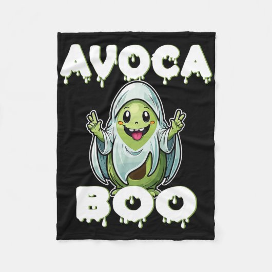 Halloween Avocado Pun Ghost Kostüm Funny Veggie A Fleecedecke (Vorderseite)