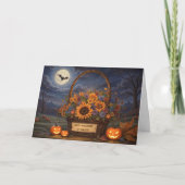 Halloween Away in Uni Blume Pumpkins Karte (Vorderseite)