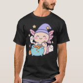 Halloween Axolotl Kürbis Süß Kawaii Geist Kinder T-Shirt (Vorderseite)