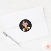 halloween axolotl runder aufkleber (Umschlag)