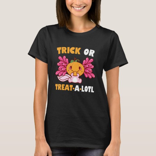Halloween Axolotl Trick oder Behandeln Axolotl-Kos T-Shirt (Vorderseite)