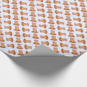 Halloween Baby Bear mit Pumpkin Geschenkpapier (Ecke)
