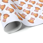 Halloween Baby Bear mit Pumpkin Geschenkpapier (Rolleneckpunkt)